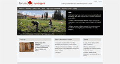 Desktop Screenshot of forum-synergies.eu